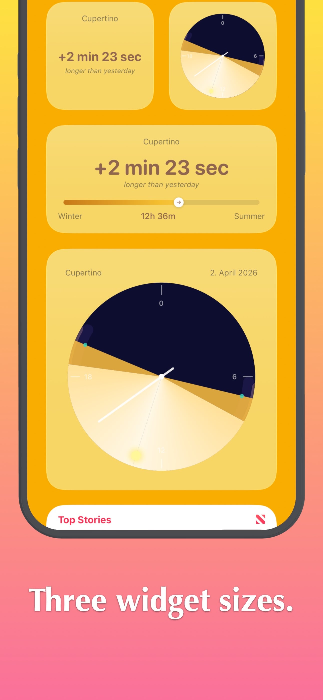 Lichtblick home screen widgets in small and medium sizes